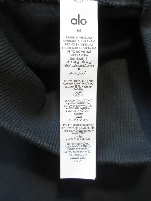 NWT Alo Hazy Mock Neck Pullover in Anthracite Gray Oversized Fleece Sweatshirt M - Image 4