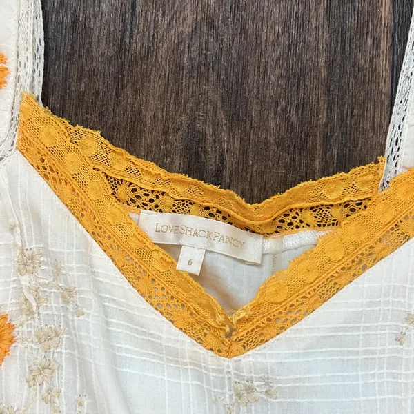 LoveShackFancy Daisy Embroidered Dress - Image 2