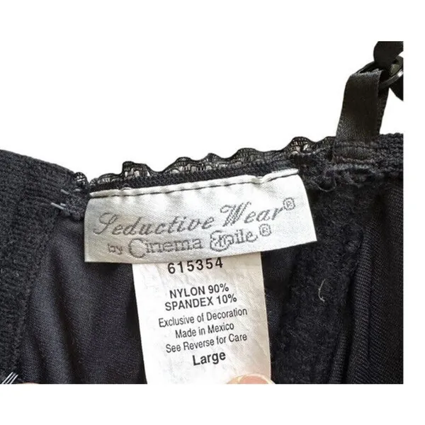 Vtg Corset Sz Large Whimsigoth Witchy Fairy Grunge Lace Satin Coquette Boning - Image 6