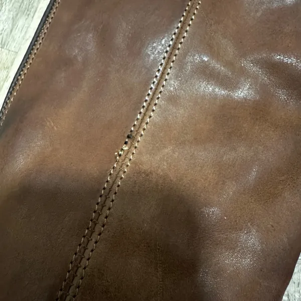 Frye | Women's Melissa Over The Knee Brown Cognac Riding Leather Boots, 7B - Image 12