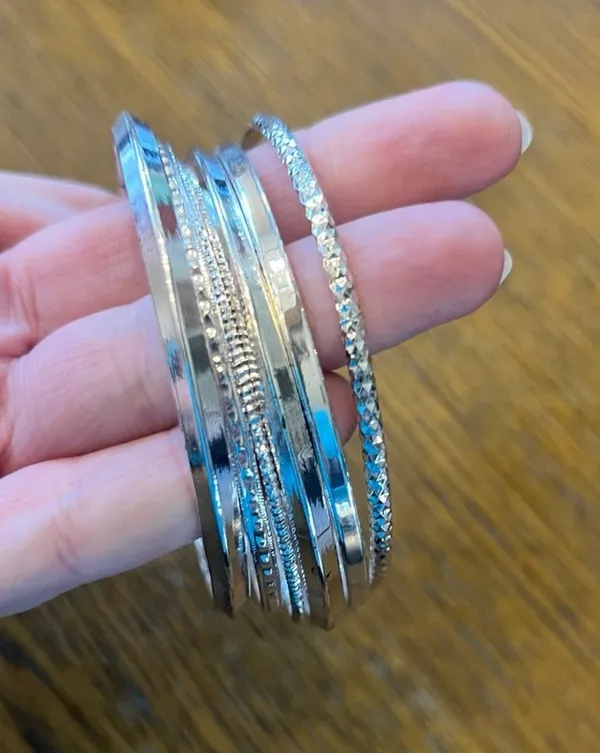 Mixit Solid Bangle Bracelet In Silver NEW IN BOX - Image 5