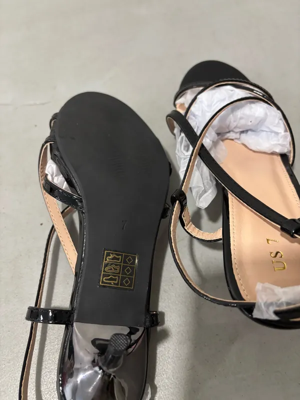 Allegra K Sandals black chic comfortable  - Image 3