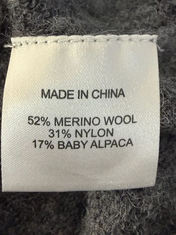 Quince Baby Alpaca Merino Wool Blend Crewneck Sweater Grey Size M - Image 5