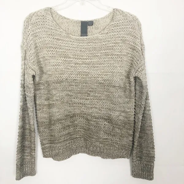 Quinn Open Knit Pullover Crop Sweater Brown - Image 2