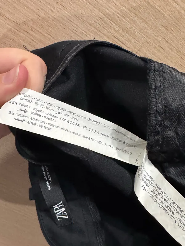 Women’s Zara Black Straight Leg Cargo Pants Size Medium - Image 4