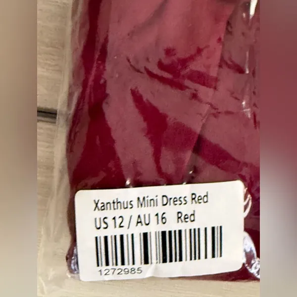 Princess Polly Xanthus Mini Dress Red Size 12 NWT IN PACKAGE - Image 9