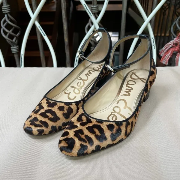 Sam Edelman Lola Leopard Calf Hair Heel‎ Size 6 - Image 6