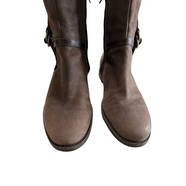 Cole Haan brown leather harness pull on knee high boots size‎ 8.5 - Image 3