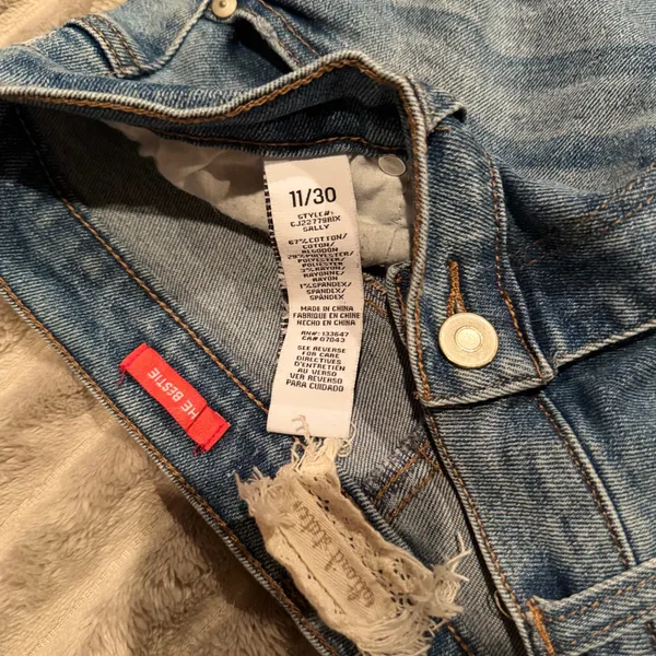 Altar'd State The Bestie Straight Leg Distressed‎ Jeans Blue Medium Wash 11/30 - Image 5