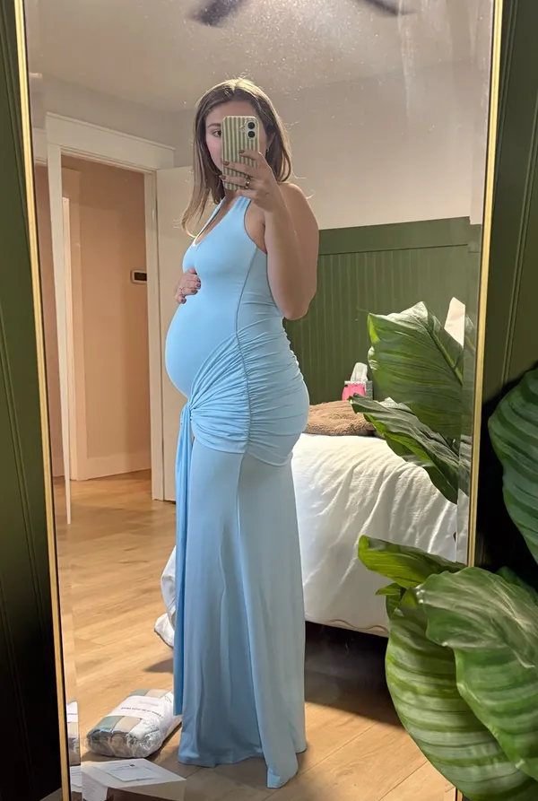 Blue maxi maternity dress Size M - Image 2
