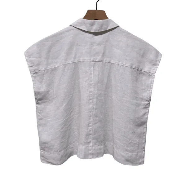 Madewell Womens Oversized Boxy 100% Linen Shirt Women Sz XS White Button Up - Image 2