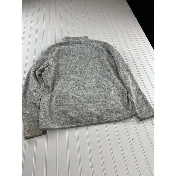 Thread & Supply Heather Grey Quarter Zip Fleece Pullover XL Gray - Image 7
