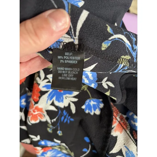 Lulus Welcome Back Black Floral Print Skater Mini 3/4 Sleeve Dress Womens Size M - Image 5