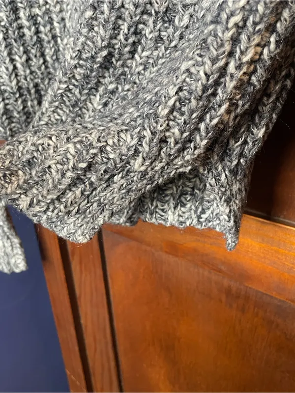 Abercrombie & Fitch Marled Knit Turtleneck Sweater Gray Chunky Cozy Pullover S - Image 3