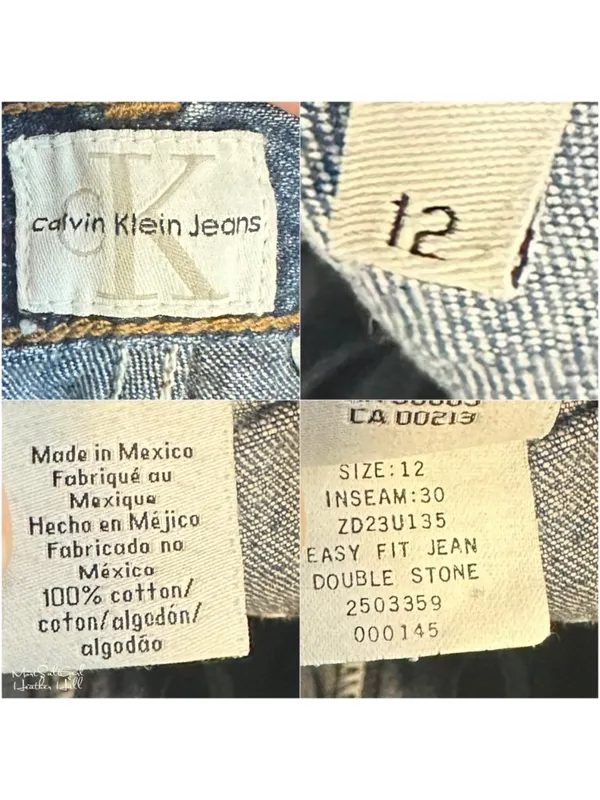 Calvin Klein Jeans Vintage 1990's Easy Fit Double Stone Boyfriend Jeans Size 29 - Image 5