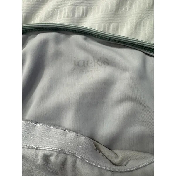 Jack's Green White Striped Cami Crop Top Tank Swim Clean Girl Coastal Cottage - Image 2