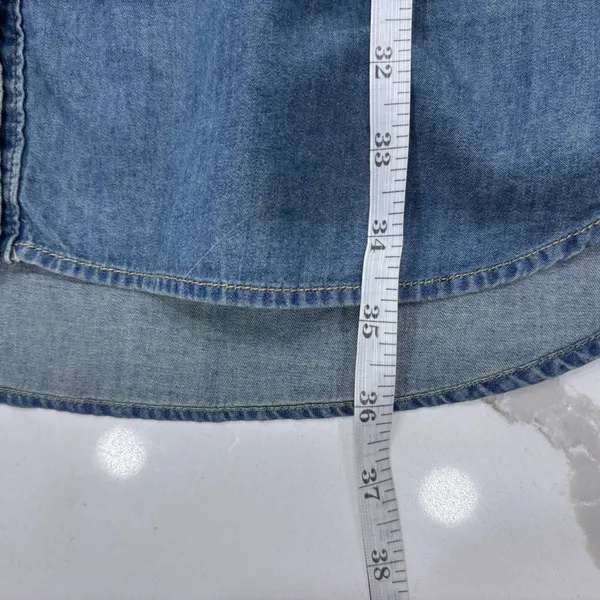 Paige Dress Size XS Denim Shirt Mila Chambray Button Down Tie Cinch Waist - Image 4