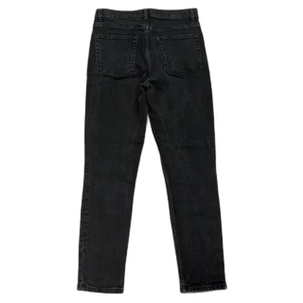 Reformation Serena High Skinny Crop Jeans Black Button‎ Fly Denim Size 28 Waist - Image 4
