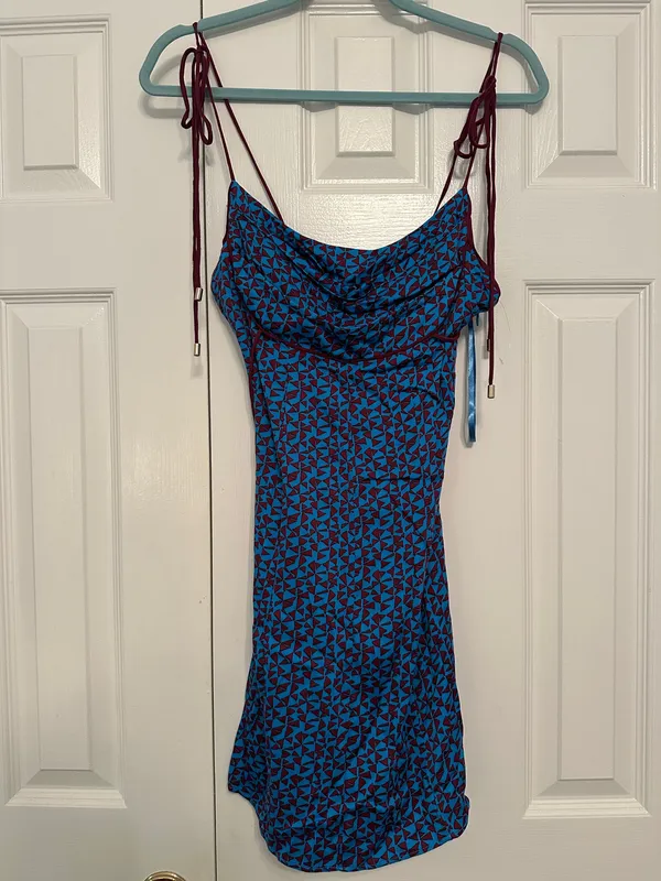 Free People Kai Print Tie Strap Mini Dress - Image 4