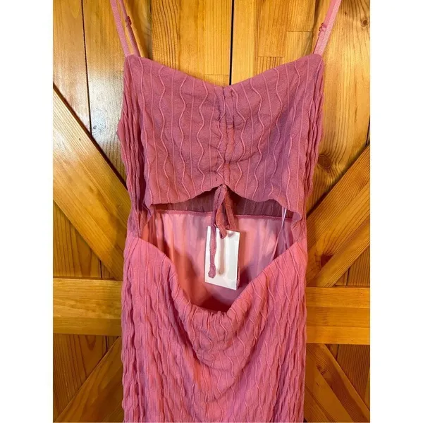 EMORY PARK Kennedy Midi Dress Pink Size Medium nwt (4162) - Image 4