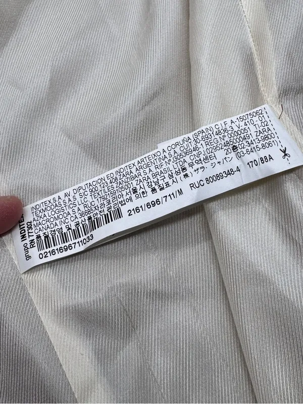 Zara Made in Spain Structured Longline Blazer Coat Beige Tan NWOT Size M - Image 12