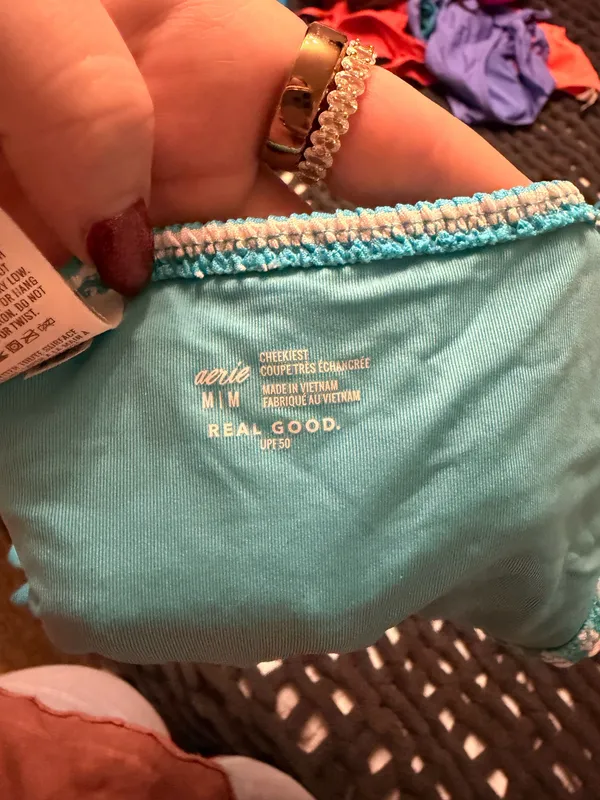 Aerie Bikini Set Blue Striped - Image 3