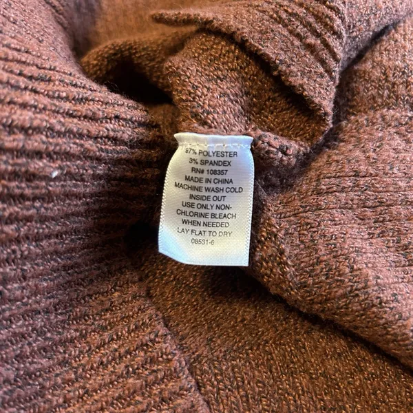 A.N.A A New Approach‎ Women's V Neck Sweater Rust Burnt Orange Size Large - Image 7