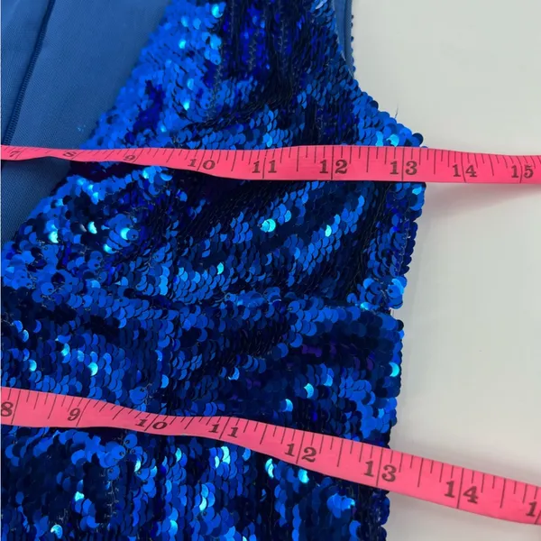 NBD Revolve Dinara Sequin‎ Mini Dress In Bright Cerulean Sz XS - Image 6