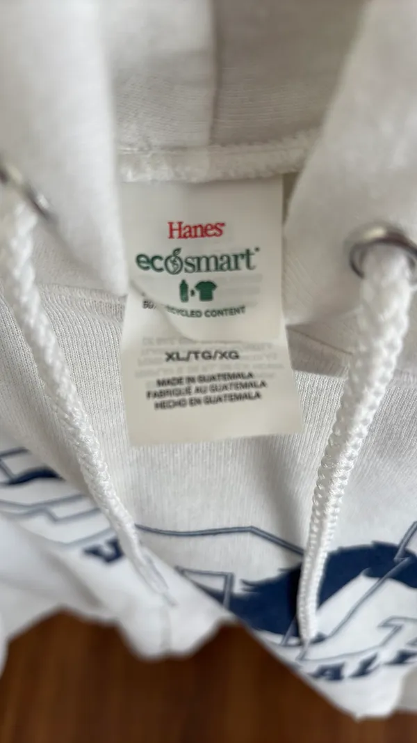 Hanes white sda volleyball hoodie - Image 2