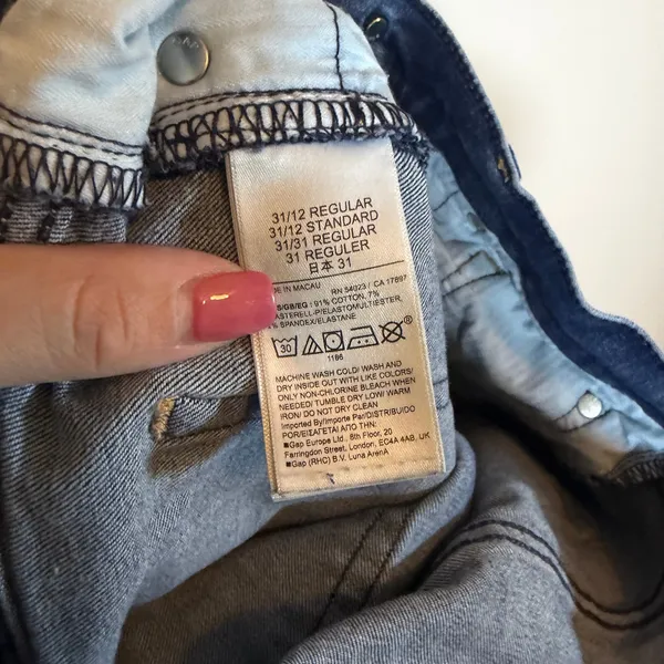 Gap True Skinny High Rise Denim Dark Wash Blue Jeans Womens 31R - Image 6