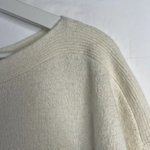 Anthropologie Size M Naomi Sweater Merino Wool Blend Boat Neck Oversized Slouchy - Image 9