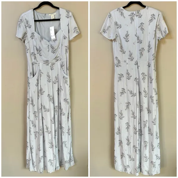 NWT Urban Outfitters UO KerriAnn lilac floral wide leg jumpsuit feminine Sz M - Image 5