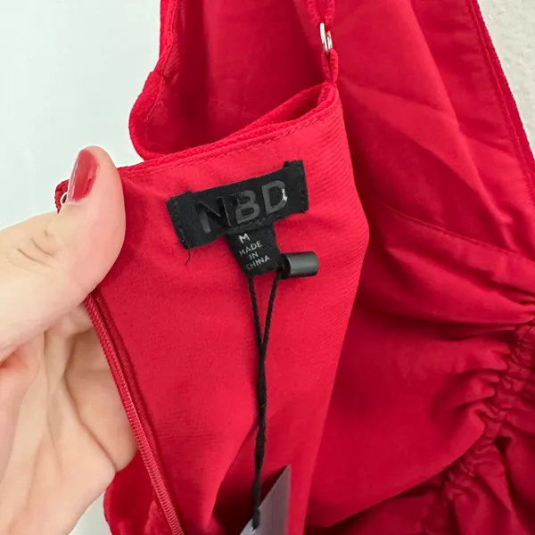 NBD NWT - Lea Mini Dress in Red Ruched Front Party Cocktail - Image 7