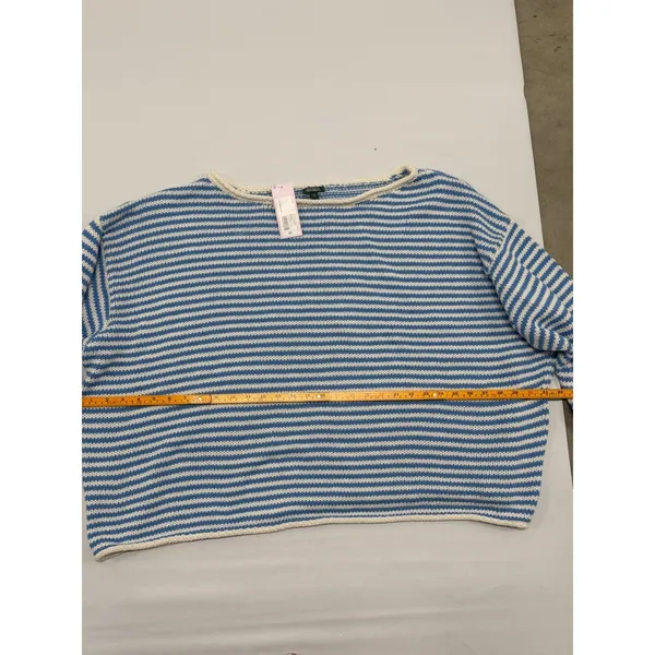 Wild Fable Blue Cream Striped Knit Boat Neck Sweater Plus Size 4X NWT - Image 4