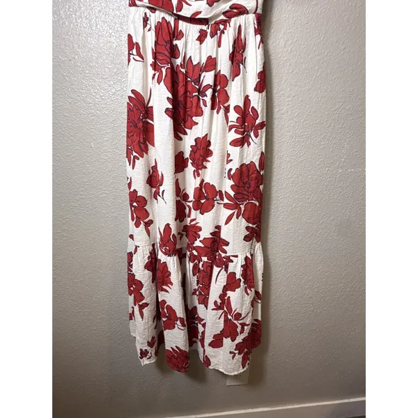 Abercrombie & Fitch Emerson Off‎ Shoulder Floral Midi Dress XSP Petite - Image 9