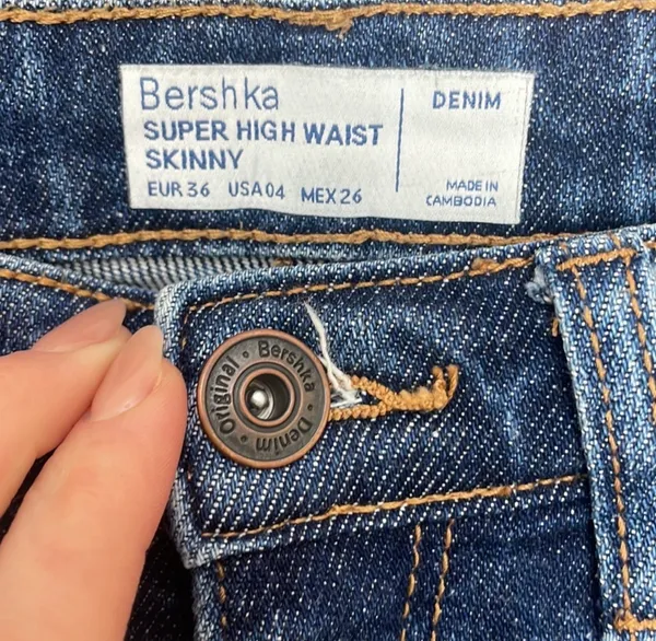 Bershka Super High Waist Skinny Jeans, Size US 4 - Image 6