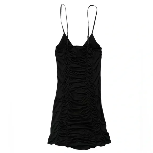 Free People Black Bodycon Ruched Sequin Y2K Mini Dress NWT - Image 5