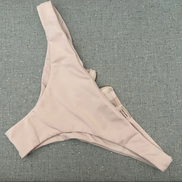 Beach Bunny Bikini Bottom With Zipper White - Image 5