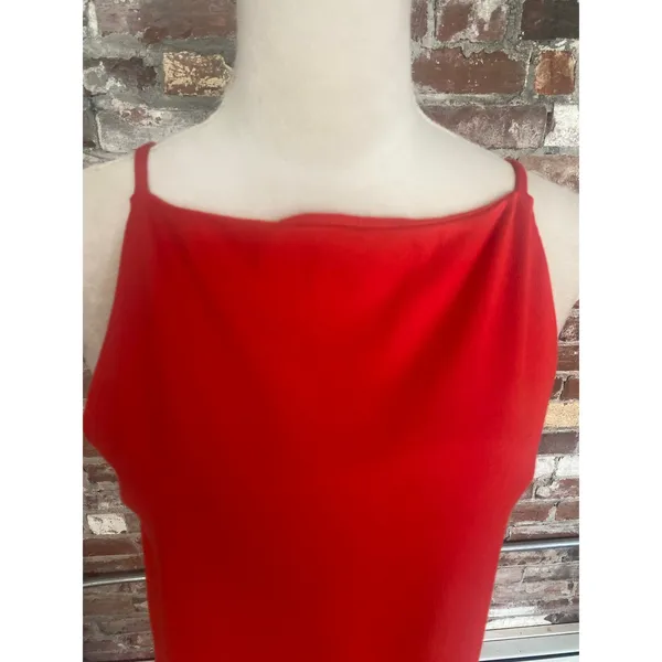 A New Day Women's Red Cowl Neck Sleeveless Mini Slip Dress Medium - Image 2