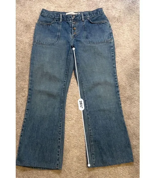 Women’s GAP Flare 100% Cotton Medium Wash Jeans 10 - Image 6