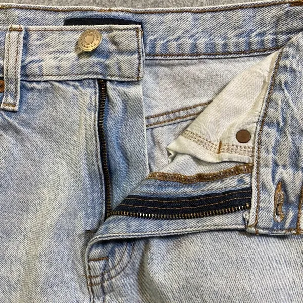 Aeropostale High Rise Baggy Jeans Women 00 Reg Light Wash Denim Retro Y2K EUC - Image 4