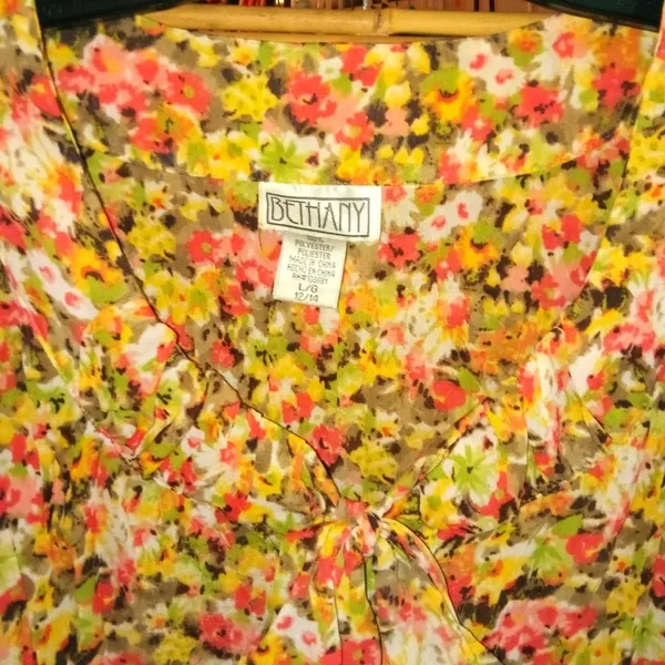 Bethany L All Over Floral Orange Feminine Top - Image 5