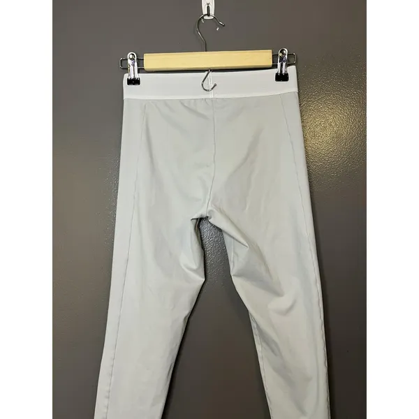 Lounge Leggings Womens Medium White Logo Waist Stretch Ankle Pants Gym Athletic - Image 5