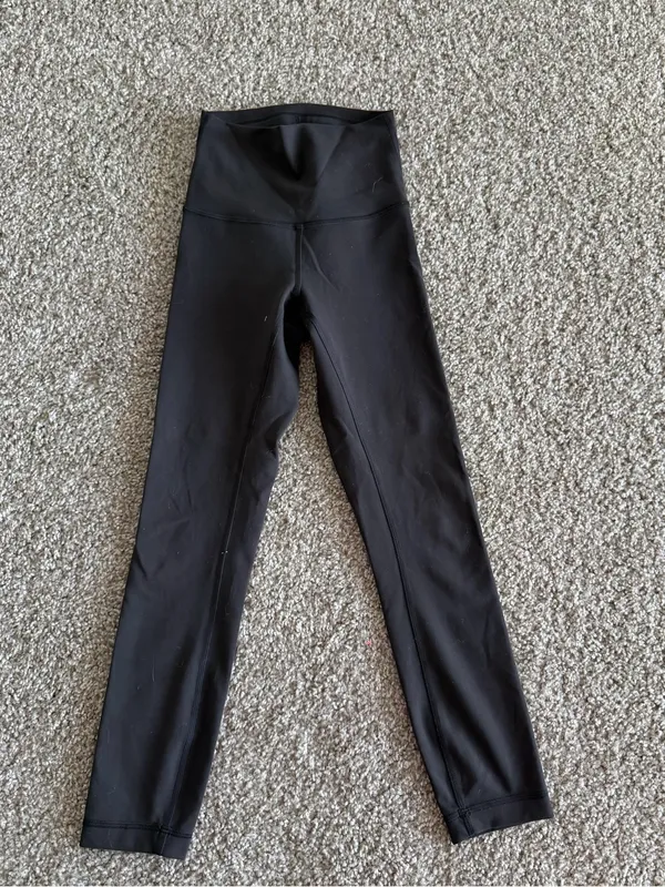 lululemon athletica Black Womens Leggings with Logo Wunder Train - Image 7