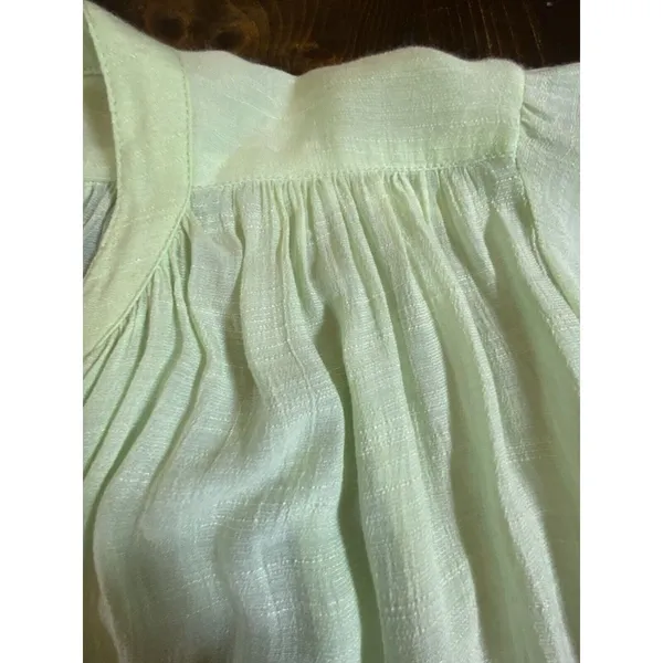 Anthropologie Maeve Brynna Light Green Button up Blouse Dolman Sleeve Women's XS - Image 10