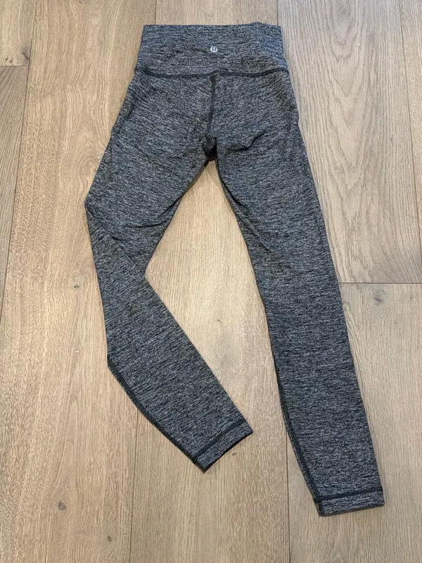 Heather Grey Lululemon Leggings Wunder Under - Image 2