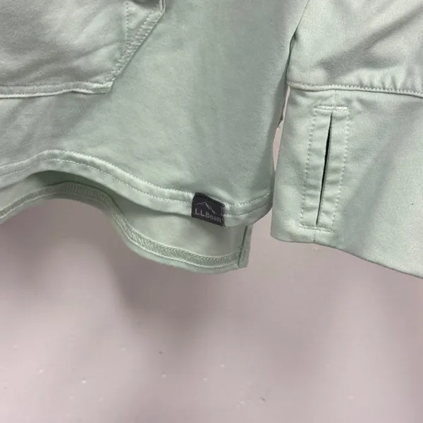 L.L. Bean Mint Green Quarter Zip Hoodie Active Pullover 509294 Size Medium - Image 5