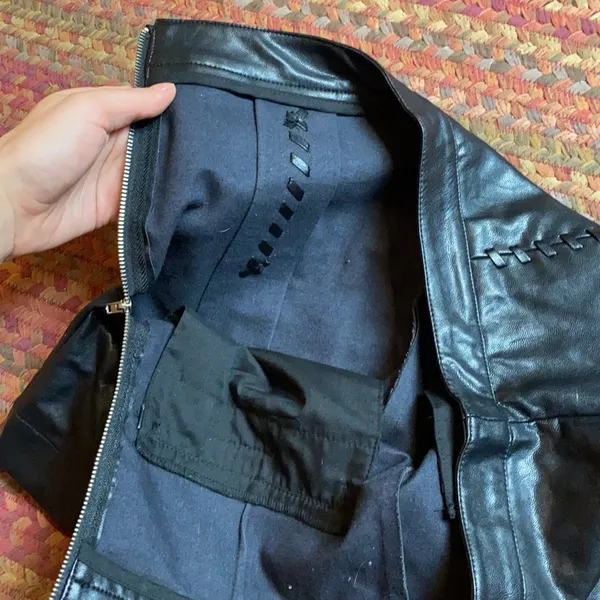 Urban Outfitters VEGAN LEATHER SEXY PLEATED FRONT HOT SHORTS - Image 3