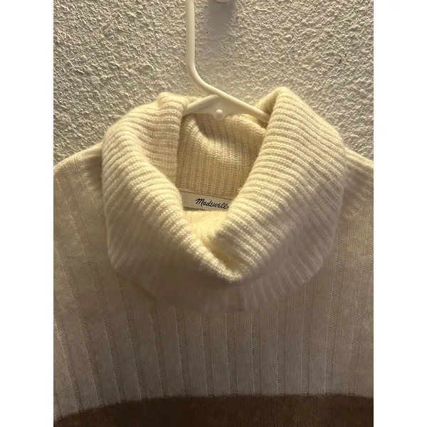 Madewell color block wool blend turtleneck sweater XS - Image 7
