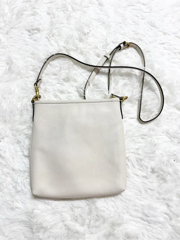 Coach Kitt Crossbody Bag Ivory Leather Gold Hardware - Image 3